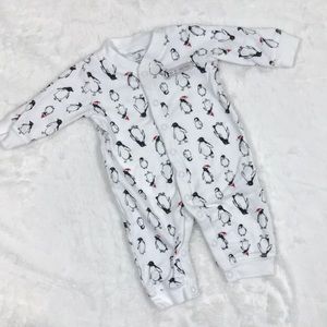 1st Christmas Penguin One Piece Long Sleeves